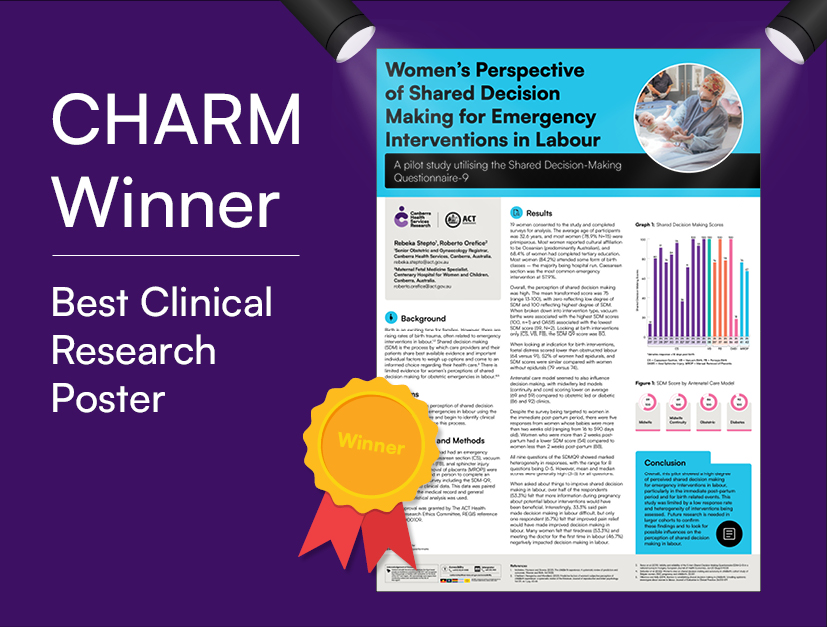 Best Clinical Research Poster CHARM 2026 image